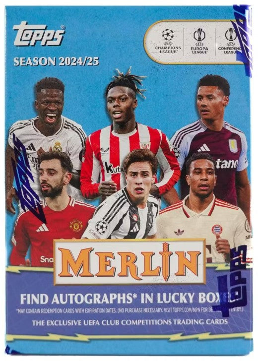 2024/25 Topps Chrome Merlin UEFA Club Competitions Soccer Blaster Box ...