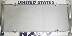 US Navy Metal License Plate Frame - Sweets and Geeks