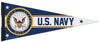 Navy Logo 12"x30" Roll Up Pennant