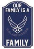 Our Family Is A US Air Force Family Wood Sign 11"x17" - Sweets and Geeks