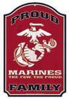 Proud US Marines Wood Sign 11"x17" - Sweets and Geeks