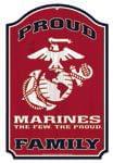 Proud US Marines Wood Sign 11"x17" - Sweets and Geeks