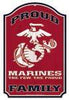 Proud US Marines Wood Sign 11"x17" - Sweets and Geeks