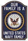 Our Family Is A US Navy Family Wood Sign 11"x17" - Sweets and Geeks