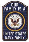 Our Family Is A US Navy Family Wood Sign 11"x17" - Sweets and Geeks