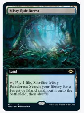 Misty Rainforest (Extended Art) - Modern Horizons 2 - #477 - Sweets and Geeks