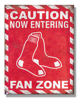 MLB Red Sox Fan Zone Metal Sign - Sweets and Geeks