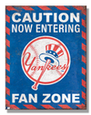 MLB Yankees Fan Zone Metal Sign - Sweets and Geeks