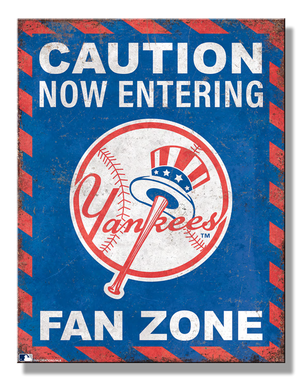 MLB Yankees Fan Zone Metal Sign - Sweets and Geeks