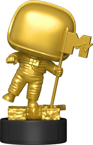 Funko Pop! Icons: MTV - MTV Moon Person (Gold Metallic) (Funko Hollywood Exclusive) #18 - Sweets and Geeks