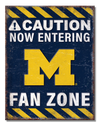 NCAA Michigan Fan Zone Metal Sign - Sweets and Geeks