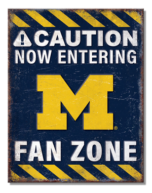 NCAA Michigan Fan Zone Metal Sign - Sweets and Geeks