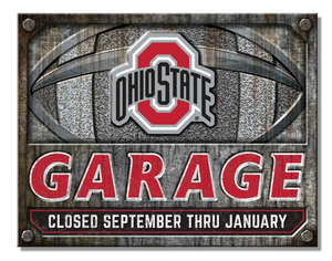 NCAA Ohio State Garage Metal Fan Sign - Sweets and Geeks