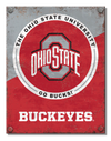 NCAA Ohio State Two Tone Metal Sign - Sweets and Geeks