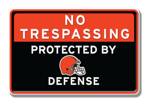 Cleveland Browns Defense Embossed Aluminum 7.5" x 11.5" - Sweets and Geeks