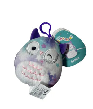 Squishmallow - Solina the Owl Keychain Clip On 3.5” - Sweets and Geeks