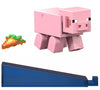 Mattel Minecraft Pig Action Figure & Accessory Set, 3.25" Scale Collectible Toy