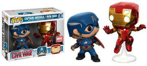 Funko POP! Heroes: Marvel's Captain America: Civil War - Captain America & Iron Man (Action Pose) (2-Pack) - Sweets and Geeks