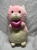 Squishmallow - HugMees - Cam the Pink Cat Holding a Shiny Pink Heart