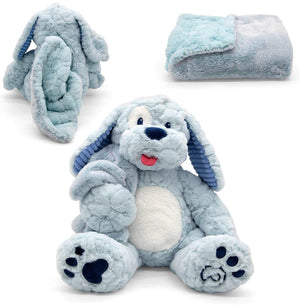 Plushible Blankie Bestie 2-in-1 Plush & Blanket- Blu-Boo the Dog - Sweets and Geeks