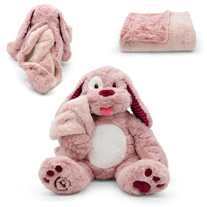 Plushible Blankie Bestie 2-in-1 Plush & Blanket- Pinki Doodle the Dog - Sweets and Geeks