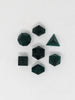 Viridian Burst Lighting Glass Dice Set