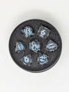 Electric Blue Dragon Eye Dice Set (Liquid Core)