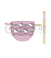 Hello Kitty Ramen Bowl & Chopsticks – Pink Flowers - Sweets and Geeks