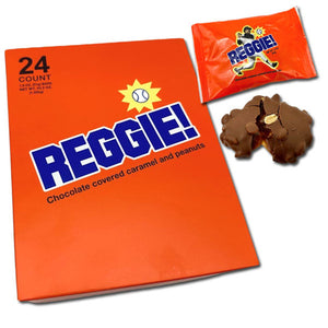 Reggie Chocolate Covered Caramel and Peanut Baseball Bar 1.8oz - Sweets and Geeks