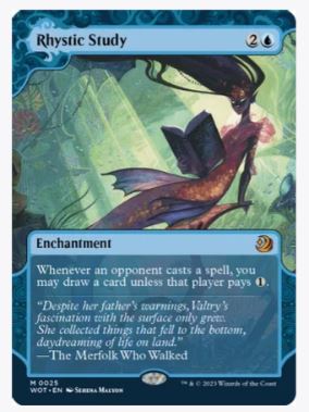 rhystic cards mtg Rhystic Study - Wilds of Eldraine: Enchanting Tales