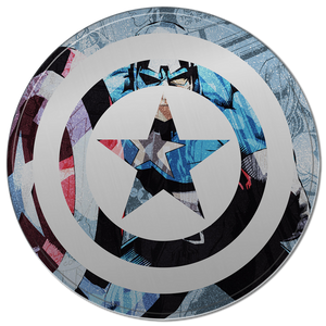 ROUND - Captain America Metal Sign - Sweets and Geeks