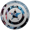ROUND - Captain America Metal Sign - Sweets and Geeks