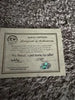 Certificate of authenticity accompanying Eric Metcalf mini helmet