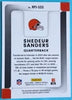 Shedeur Sanders 2025 Donruss Rookie Phenom Jerseys card back