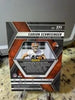 Actual back of Carson Schwesinger 2025 Mosaic #371 Red Yellow Mosaic autograph