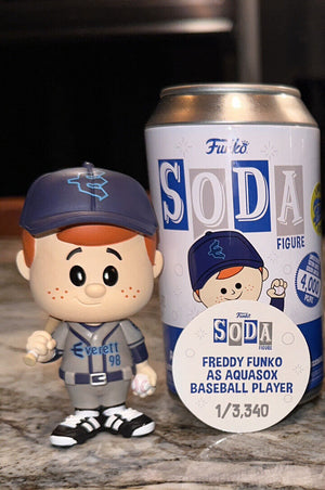 Funko Soda - Freddy Funko as Aquasox Player (Opened) (Chase) - Sweets and Geeks