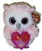 Ty Plush Beanie Boos: Whisper the Owl with Heart (SNG6)
