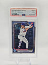 TRAVIS BAZZANA #BDC1 PSA 9 1ST CHROME 2024 BOWMAN DRAFT CHROME CLEVELAND GUARDI