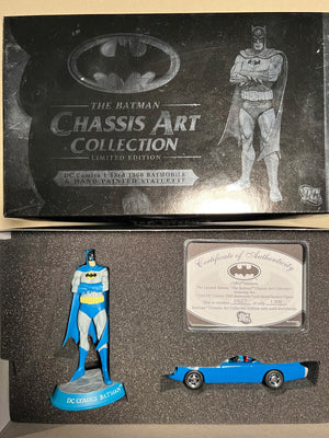 DC Comics The Batman - Chassis Art Collection: 1960 Batmobile & Batman Figure - Sweets and Geeks
