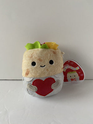 Squishmallow - Bernardo the Burrito Holding a Heart 4" - Sweets and Geeks