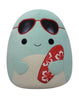 Squishmallows 14-Inch Perry the Teal Dolphin with Red Surfboard