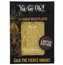 Gaia the Fierce Knight 24k Gold Plated Yugioh Card - Sweets and Geeks