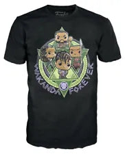 Funko Pop! Tees: Marvel - Black Panther Wakanda Forever Tee Shirt - Sweets and Geeks