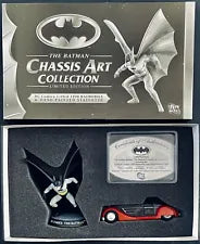 DC Comics The Batman - Chassis Art Collection: 1930 Batmobile & Batman Figure - Sweets and Geeks