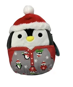Squishmallow - Luna the Penguin in Christmas Pajamas 8” - Sweets and Geeks