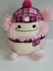 Squishmallows - Brina the Pink Bigfoot w/ Pink Plaid Hat and Scarf 9"