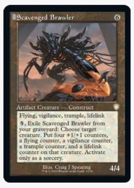 cards with trample and lifelink mtg Scavenged Brawler (Retro Frame) - Commander: The Brothers' War