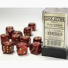 Glitter 16mm d6 Dice Block: Ruby Red/Gold