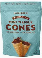 Hammond's  Milk Chocolate Mini Waffle Cones 4oz - Sweets and Geeks
