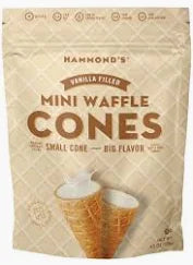 Hammond's White Chocolate Mini Waffle Cones 4oz - Sweets and Geeks